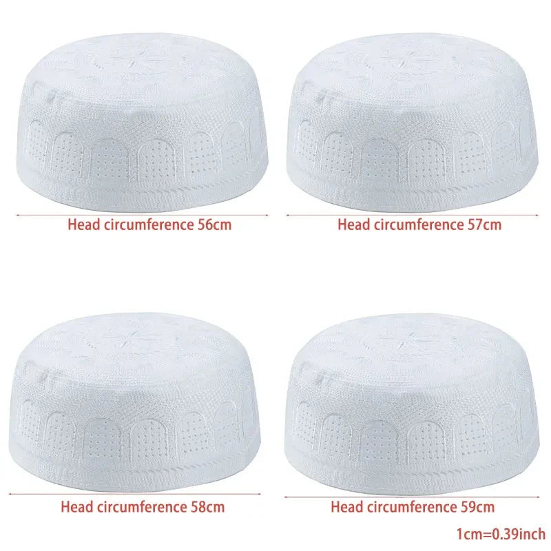 Muslim Embroidered Cotton Prayer Cap