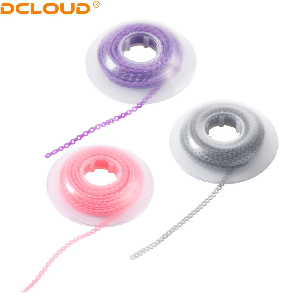 Orthodontic Elastic Power Chain 15ft Spool Dental Rubber Chain 4.57m