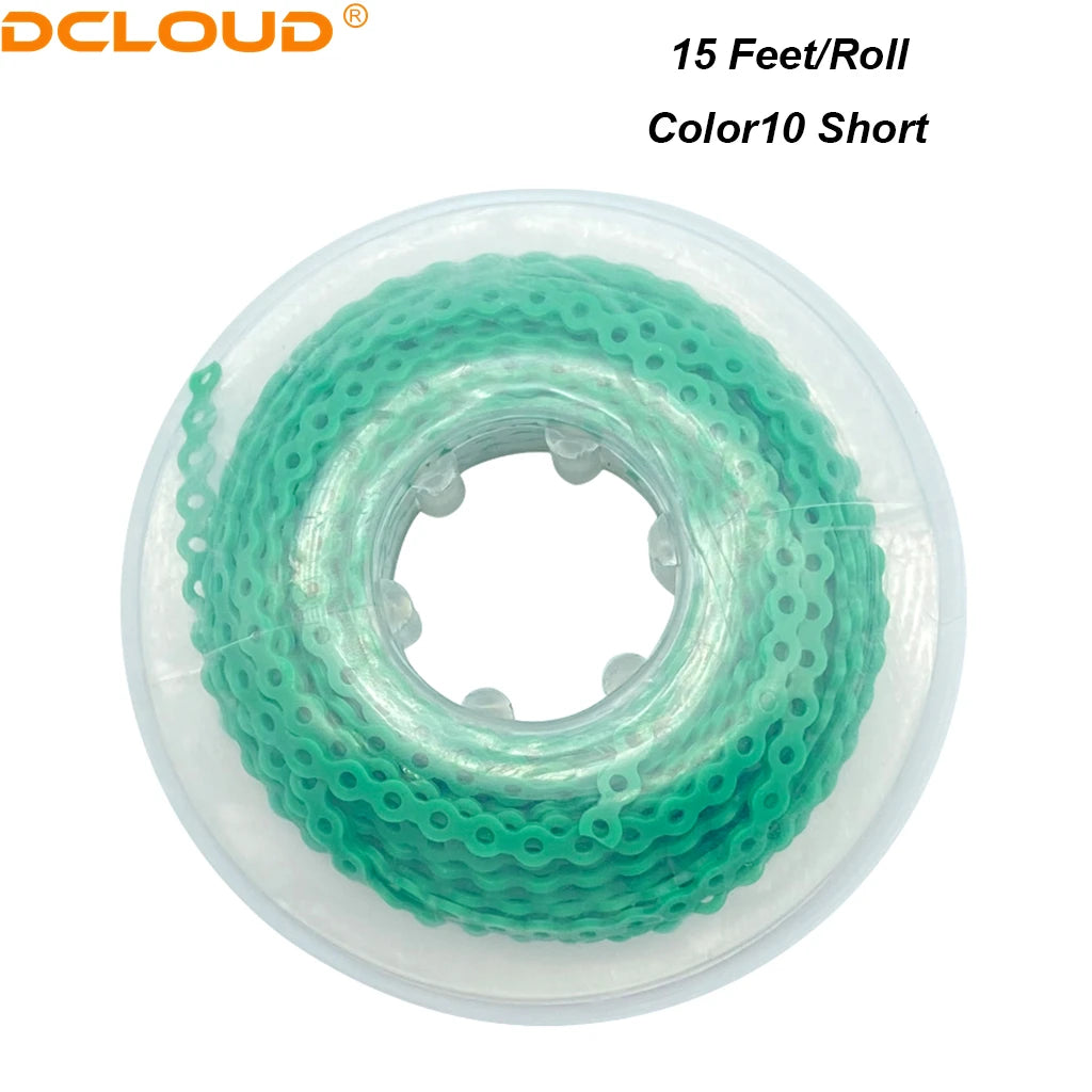 Orthodontic Elastic Power Chain 15ft Spool Dental Rubber Chain 4.57m