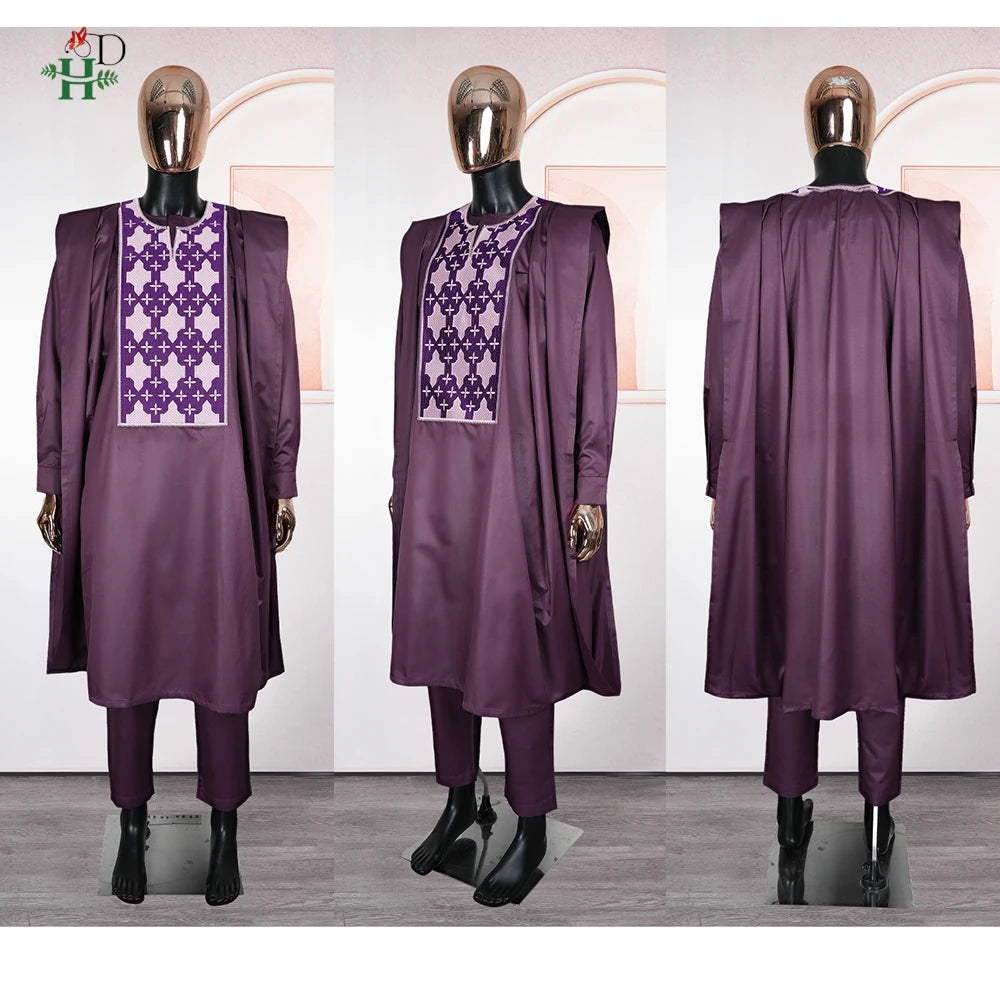 Classic Embroidered Men’s Agbada Set