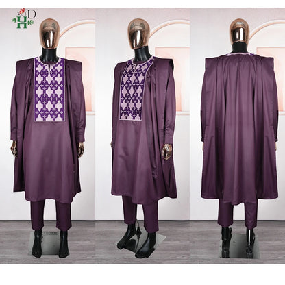 Classic Embroidered Men’s Agbada Set