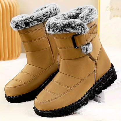 Woman Winter Boots Ankle Low Heels Botas Mujer Waterproof Warm Snow Boots Women's Boots Faux Fur Long Plush Snow Boots