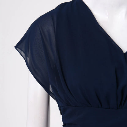 Womens Dresses Wedding Party Bridesmaid Elegant V Neck Chiffon