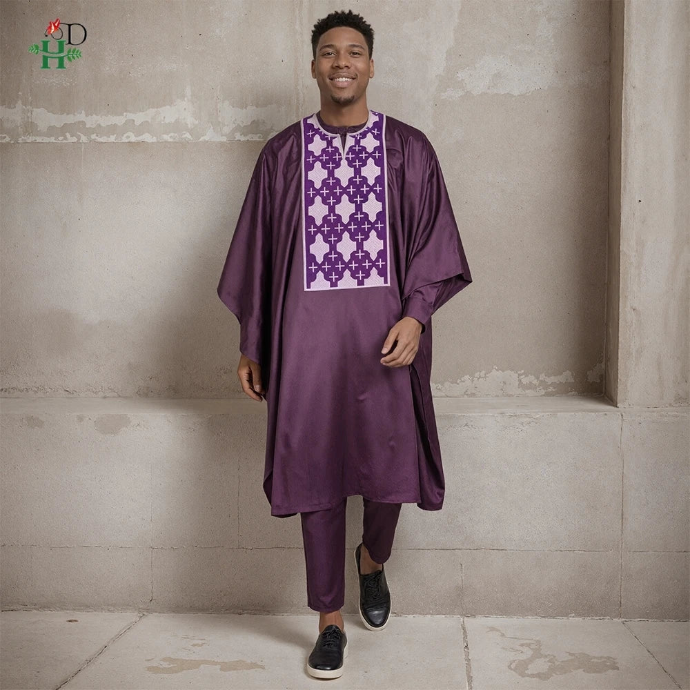 Classic Embroidered Men’s Agbada Set