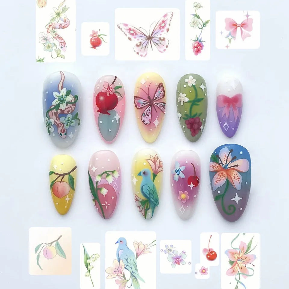 Cute Rabbit Bow Almond Press-On Nails Set
