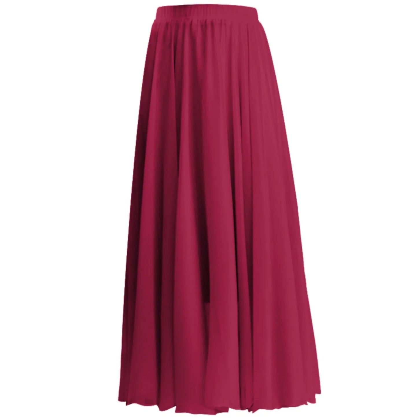 Skater Skirt for Women Summer Women's Solid Color Chiffon Skirt Women's High Waist Long Bathing Suits with Skirts for Women