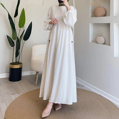 Modest Lantern Sleeve Autumn Dress
