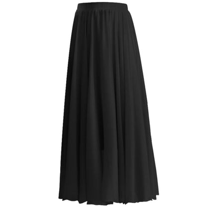 Skater Skirt for Women Summer Women's Solid Color Chiffon Skirt Women's High Waist Long Bathing Suits with Skirts for Women