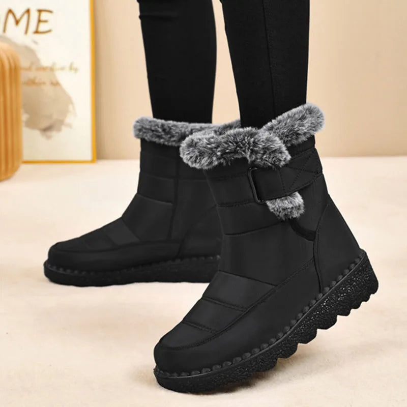 Women’s Waterproof Faux Fur Snow Boots