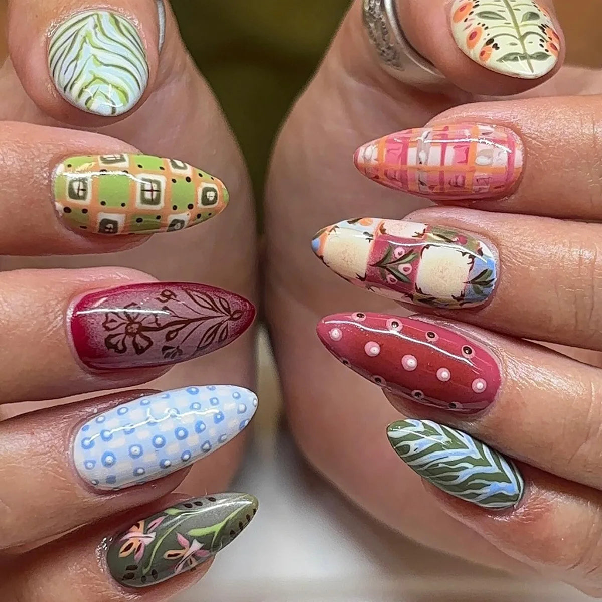 Cute Rabbit Bow Almond Press-On Nails Set