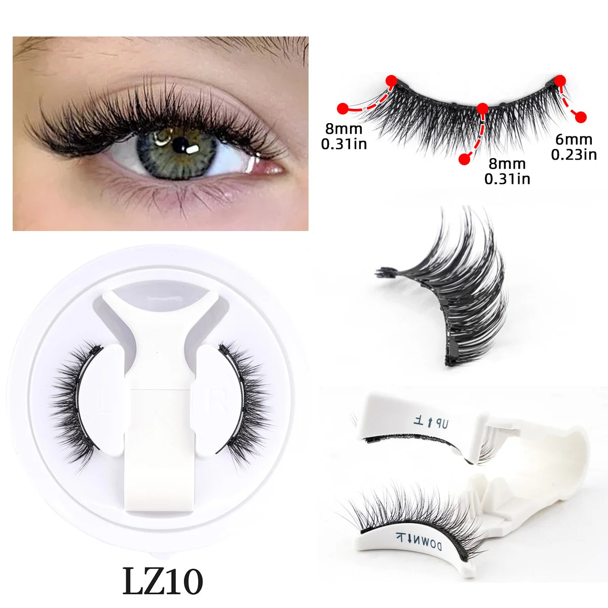 Magnetic Eyelashes Kit Reusable Handmade Faux Mink Lashes