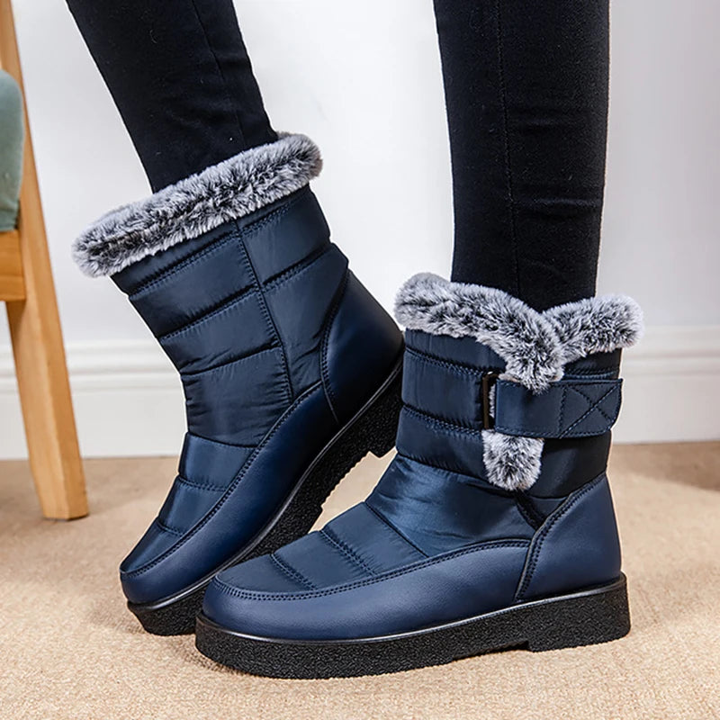 Women’s Waterproof Plush Platform Snow Boots