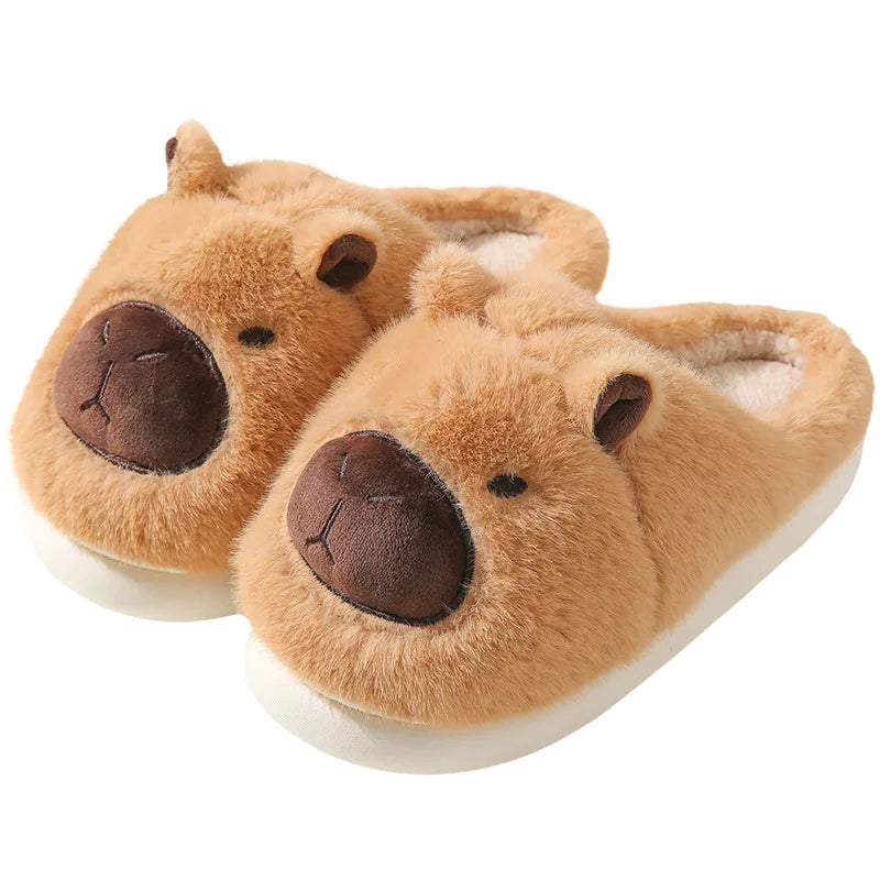 Capybara Plush Winter Slippers