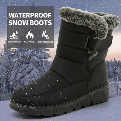 Women’s Waterproof Plush Platform Snow Boots