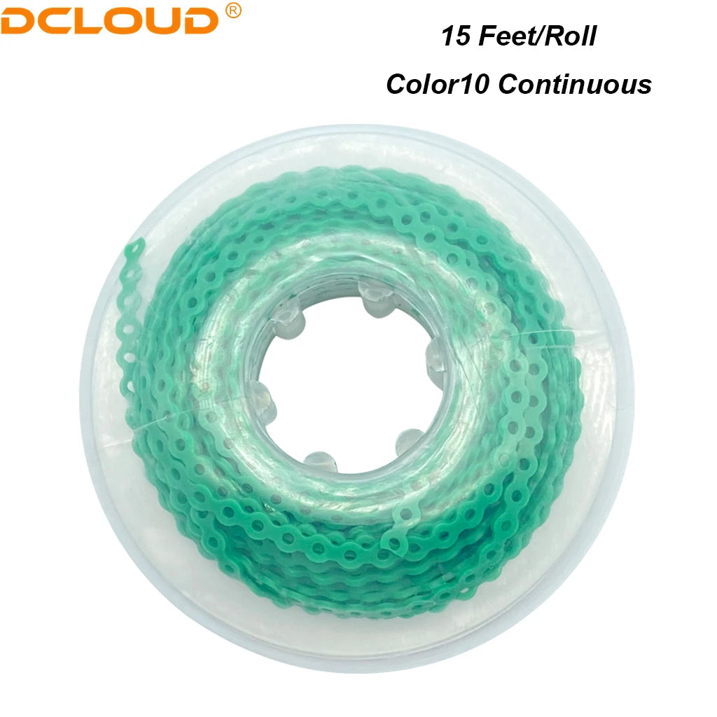Orthodontic Elastic Power Chain 15ft Spool Dental Rubber Chain 4.57m