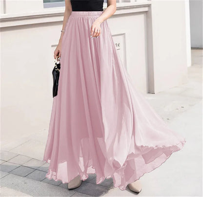 Women’s High-Waist Flowy Maxi Skirt