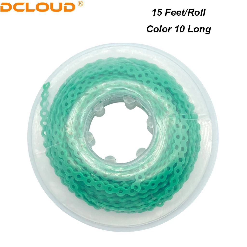 Orthodontic Elastic Power Chain 15ft Spool Dental Rubber Chain 4.57m