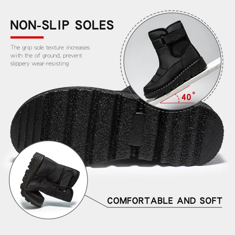 Women’s Waterproof Plush Platform Snow Boots