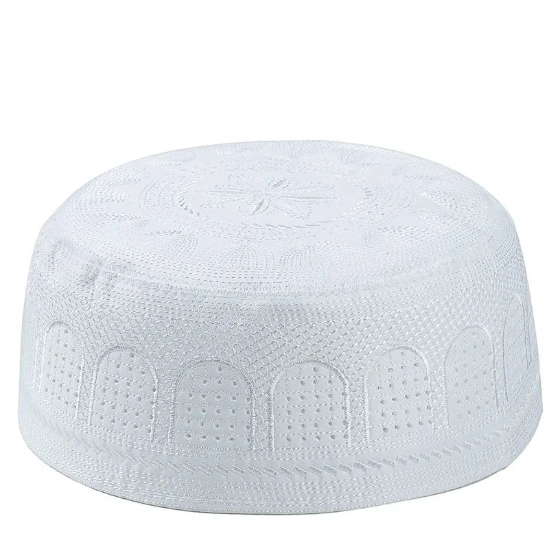 Muslim Embroidered Cotton Prayer Cap