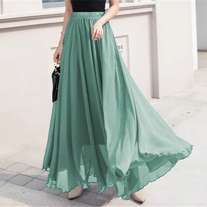 Women’s High-Waist Flowy Maxi Skirt