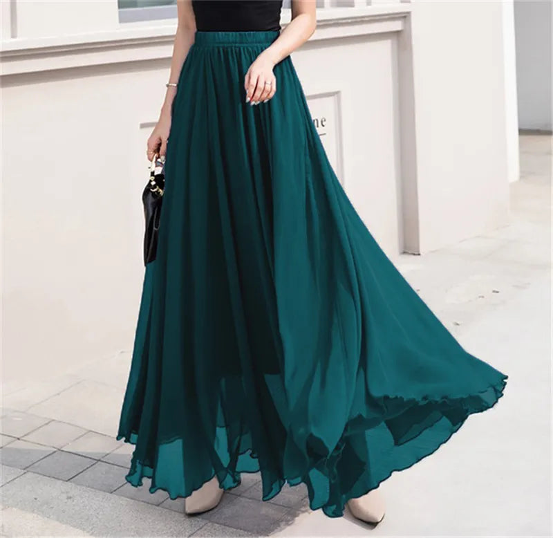 Women’s High-Waist Flowy Maxi Skirt