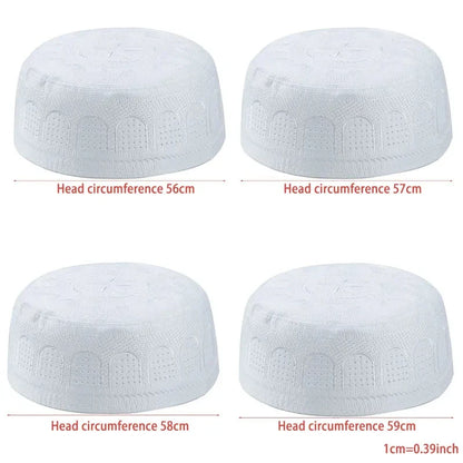 Muslim Embroidered Cotton Prayer Cap