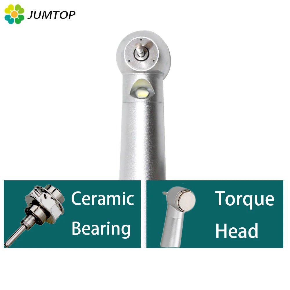 Dental LED High Speed Handpiece Air Turbine Ceramic Bearing 2/4 Hole