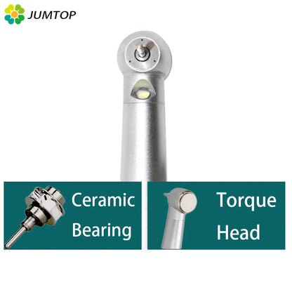 Dental LED High Speed Handpiece Air Turbine Ceramic Bearing 2/4 Hole