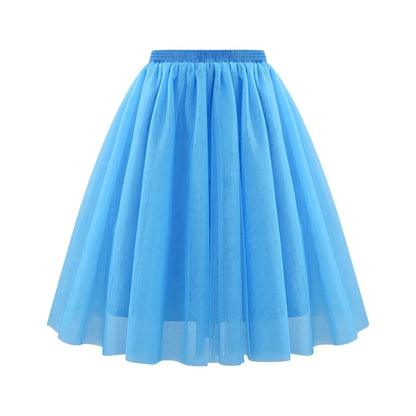 Fairy Adult Multicolored High Waist Tutu Skirt Women's Sheer Mesh Large Swing A-Line Skirt Women Dancing Ballet Costumes