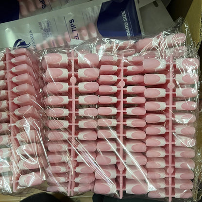 French Square Press-On Nails Set