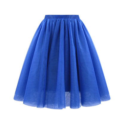 Fairy Adult Multicolored High Waist Tutu Skirt Women's Sheer Mesh Large Swing A-Line Skirt Women Dancing Ballet Costumes