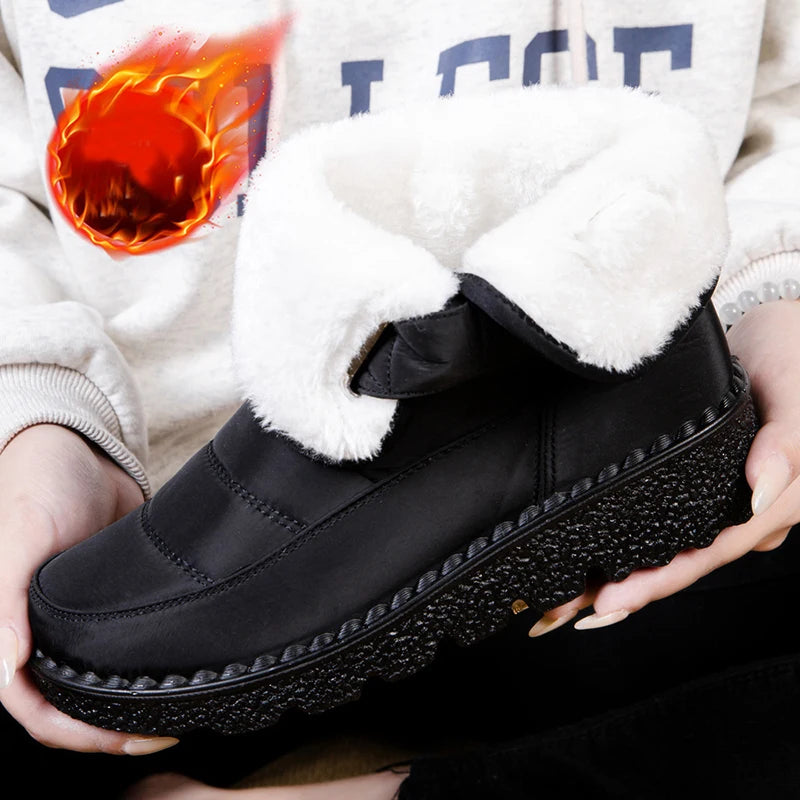 Women’s Waterproof Plush Platform Snow Boots