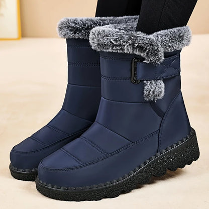 Woman Winter Boots Ankle Low Heels Botas Mujer Waterproof Warm Snow Boots Women's Boots Faux Fur Long Plush Snow Boots