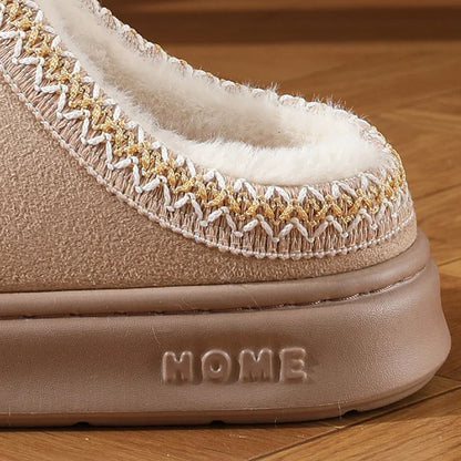 New Fashion Fluffy Platform Slippers for Women 2025 Winter Plush