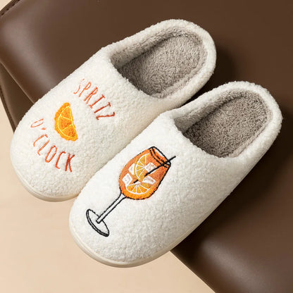 Aperol Spritz Women's Slippers Spritz O'Clock | Cozy Comfy Fluffy
