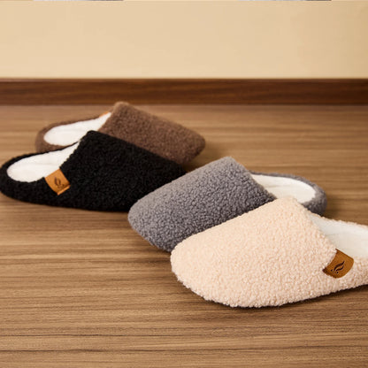 Soft and warm plush slippers, comfortable and fluffy indoor