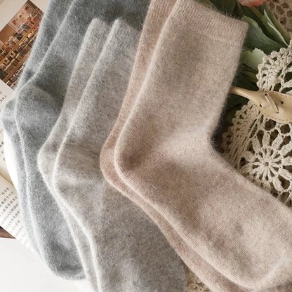 Women's Wool Socks Autumn Winter Thick Warm Rabbit Hair