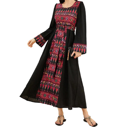 Arab Style Floral Maxi Dress