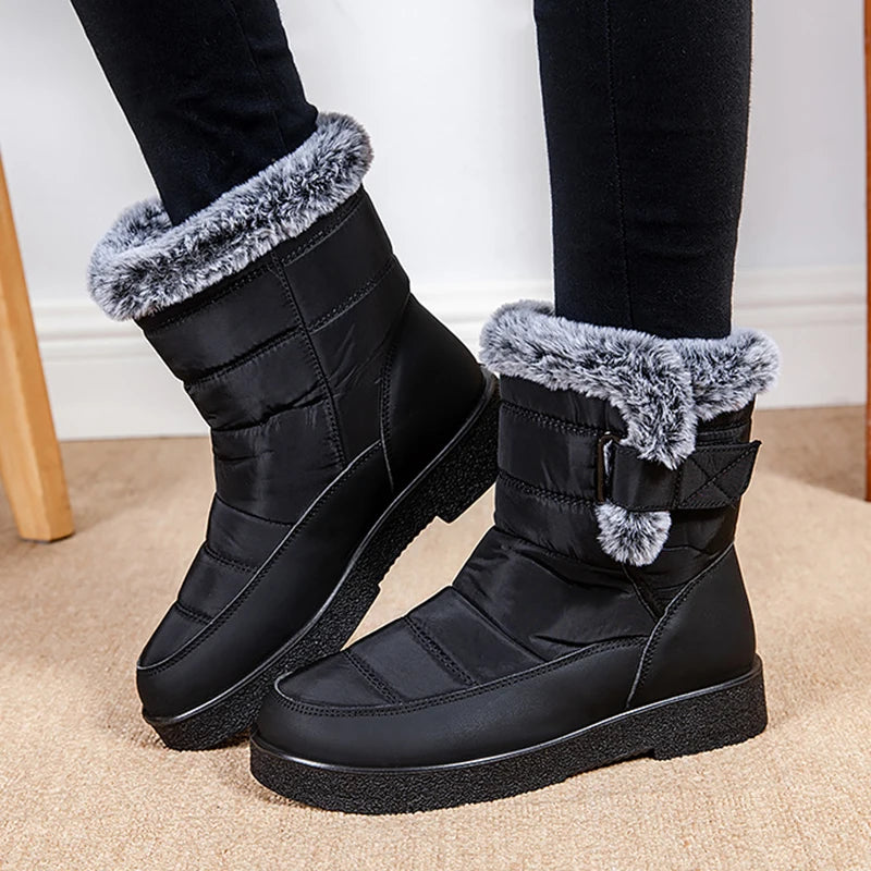 Women’s Waterproof Plush Platform Snow Boots