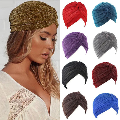 Luxe Shimmer Turban Headwrap