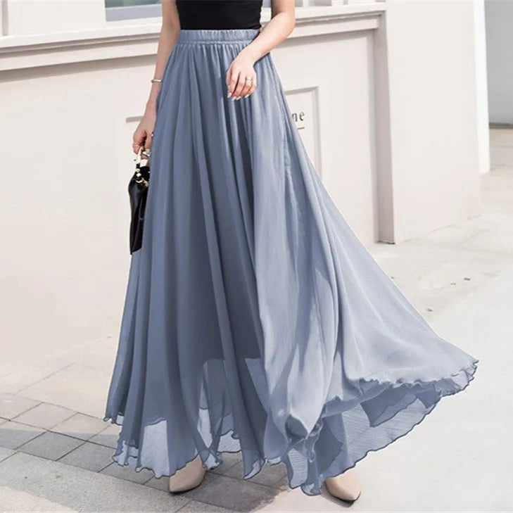 Women’s High-Waist Flowy Maxi Skirt