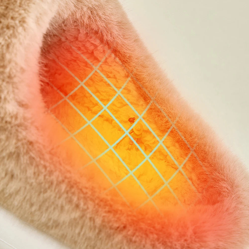 Plush Capybara Slippers Closed Toe Slippers Cute Thermal Home Slippers