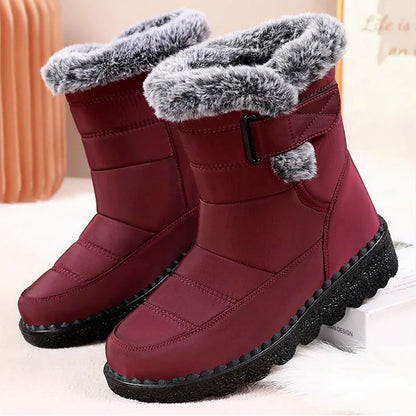 Women’s Waterproof Faux Fur Snow Boots