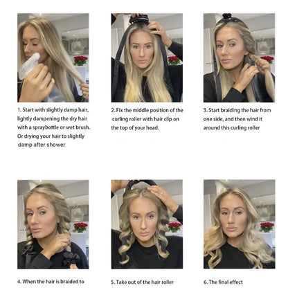 Heatless Silk Curling Rod Headband