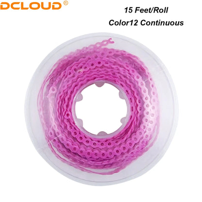 Orthodontic Elastic Power Chain 15ft Spool Dental Rubber Chain 4.57m