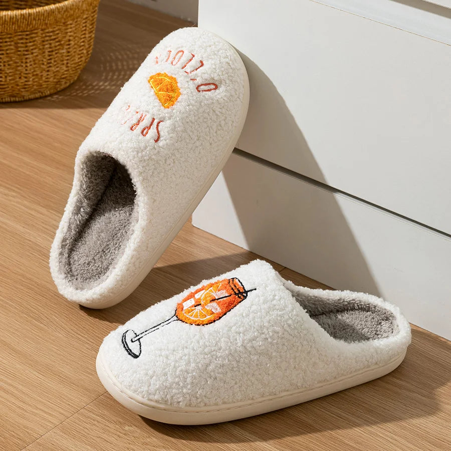 Aperol Spritz Women's Slippers Spritz O'Clock | Cozy Comfy Fluffy