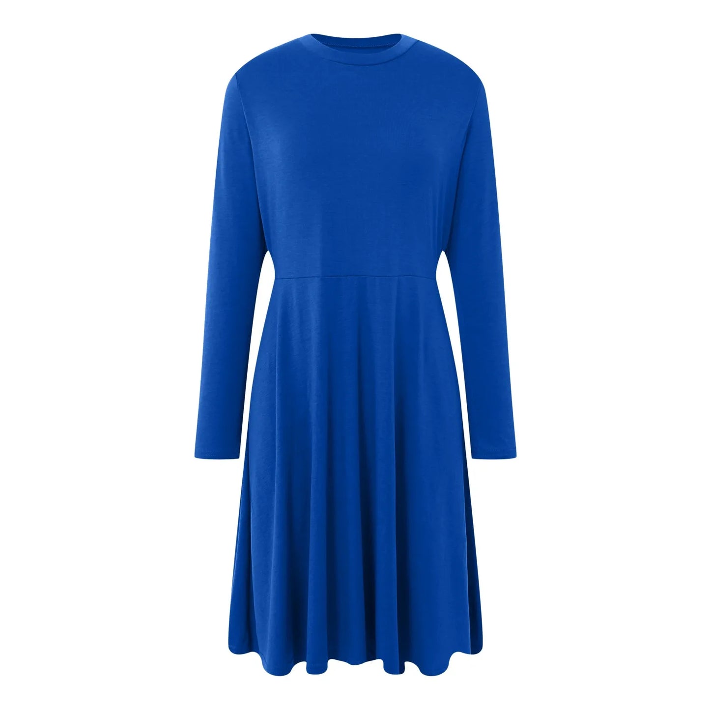 Women Elegant Short Dress Solid Color Pleated High Wais