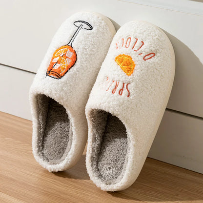 Aperol Spritz Women's Slippers Spritz O'Clock | Cozy Comfy Fluffy