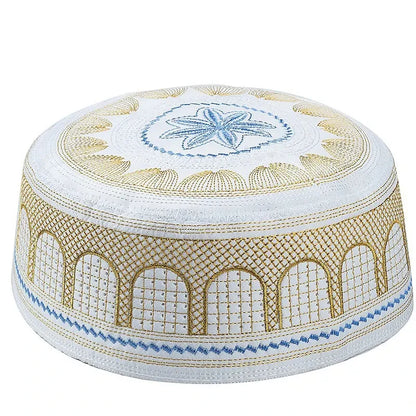 Muslim Embroidered Cotton Prayer Cap