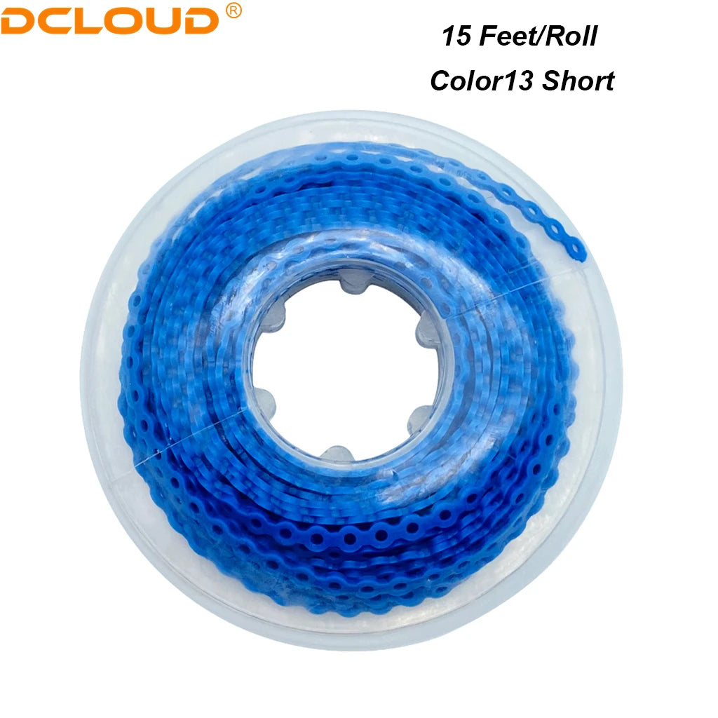 Orthodontic Elastic Power Chain 15ft Spool Dental Rubber Chain 4.57m